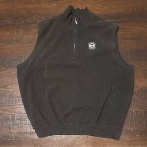 Carnoustie Pebble Beach Golf Links Quarter-zip 1/4 Vest Size Large Cotton / Poly